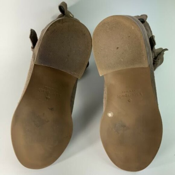 Kate Spade New York Short Boot Size 5.5 Tan Suede Ankle Buckle Brazil - Picture 9 of 13